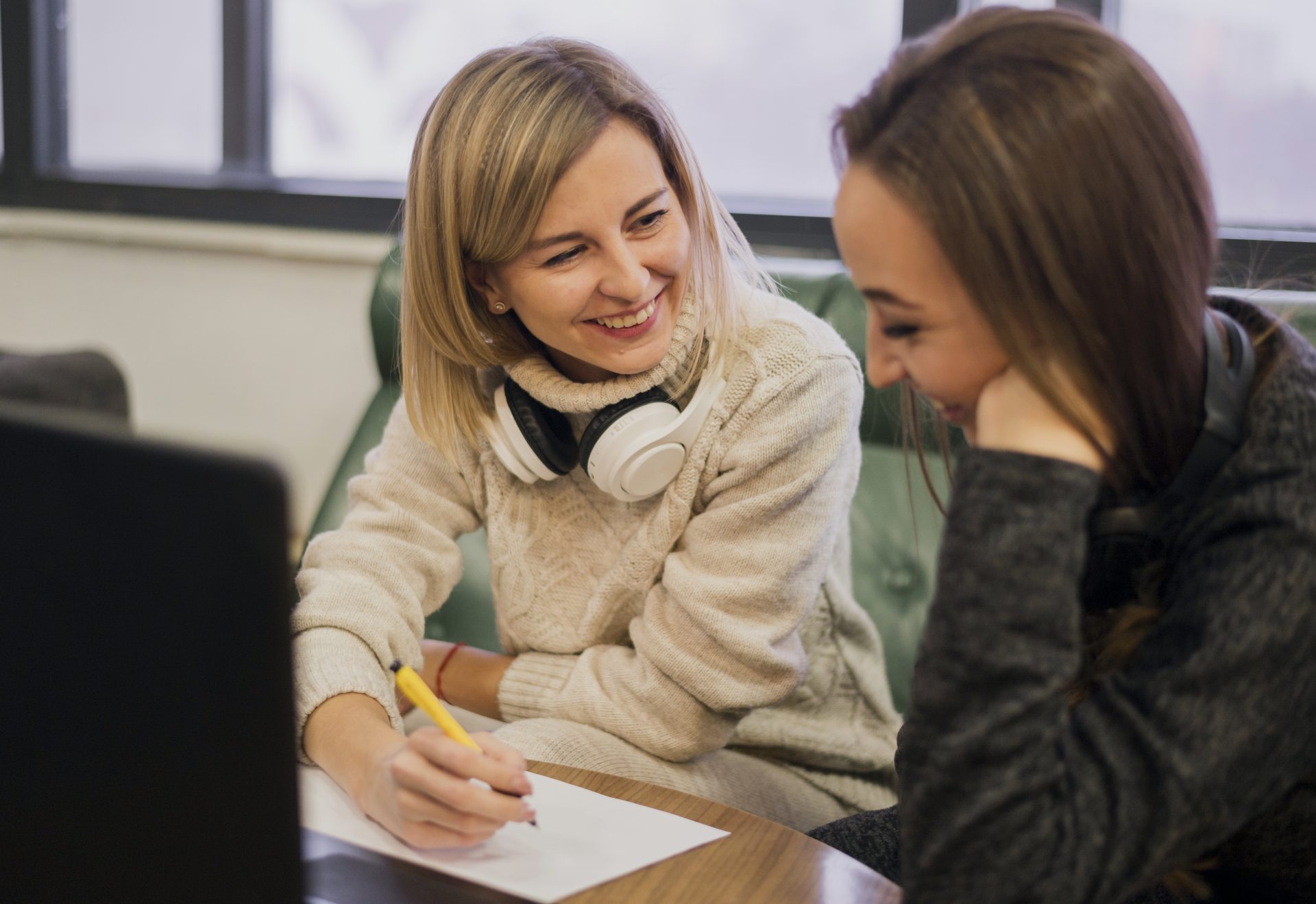 Tutor with student